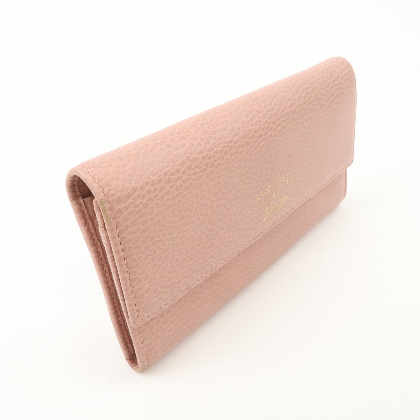 GUCCI Swing Leather Continental Wallet Long Wallet Pink 376186  d