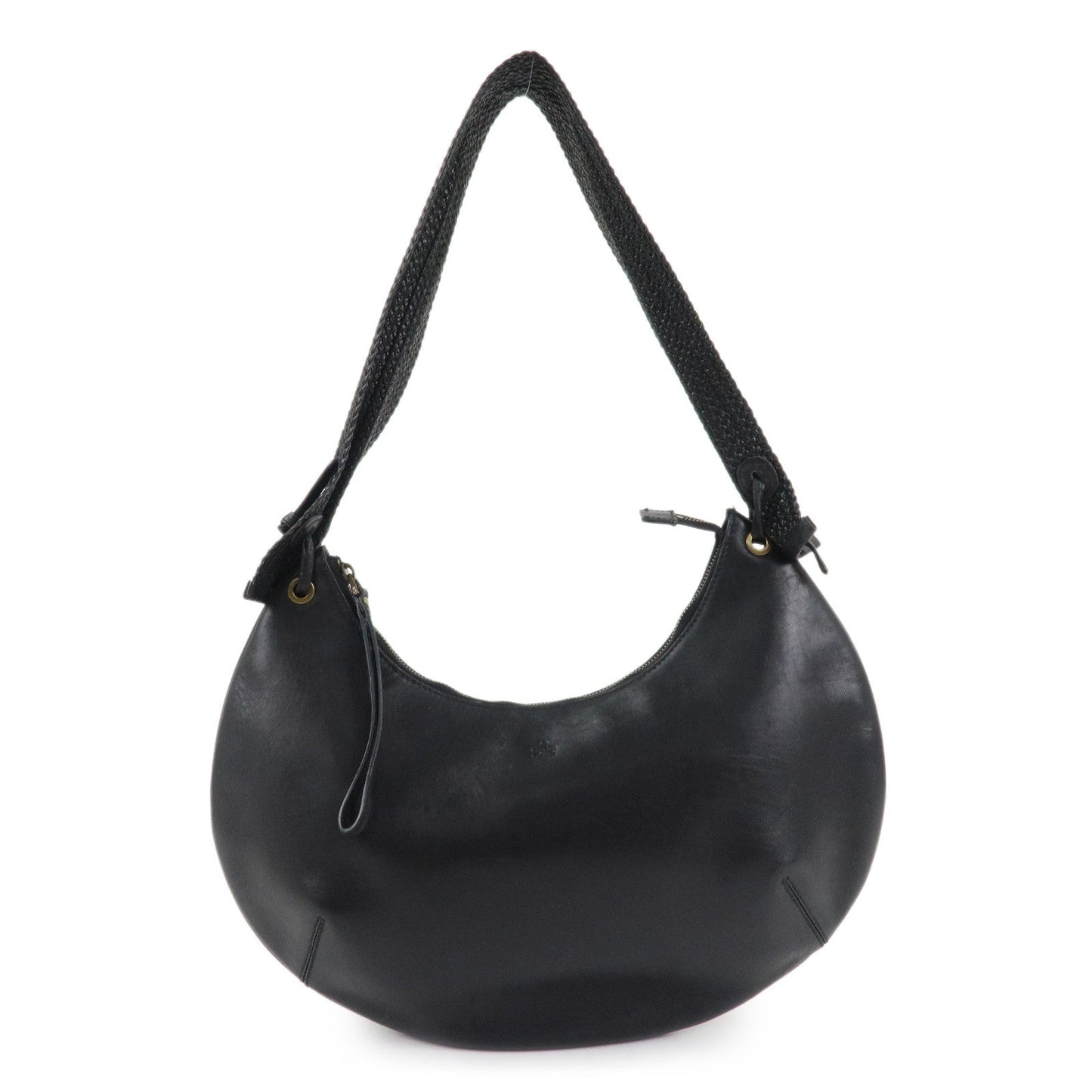 GUCCI Logo Leather Hobo Bag Shoulder Bag Hand Bag Black 204990  d