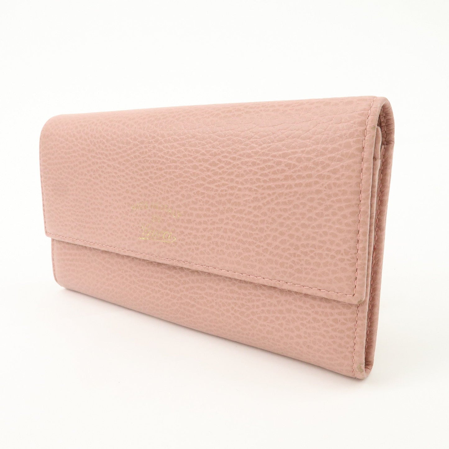 GUCCI Swing Leather Continental Wallet Long Wallet Pink 376186  d
