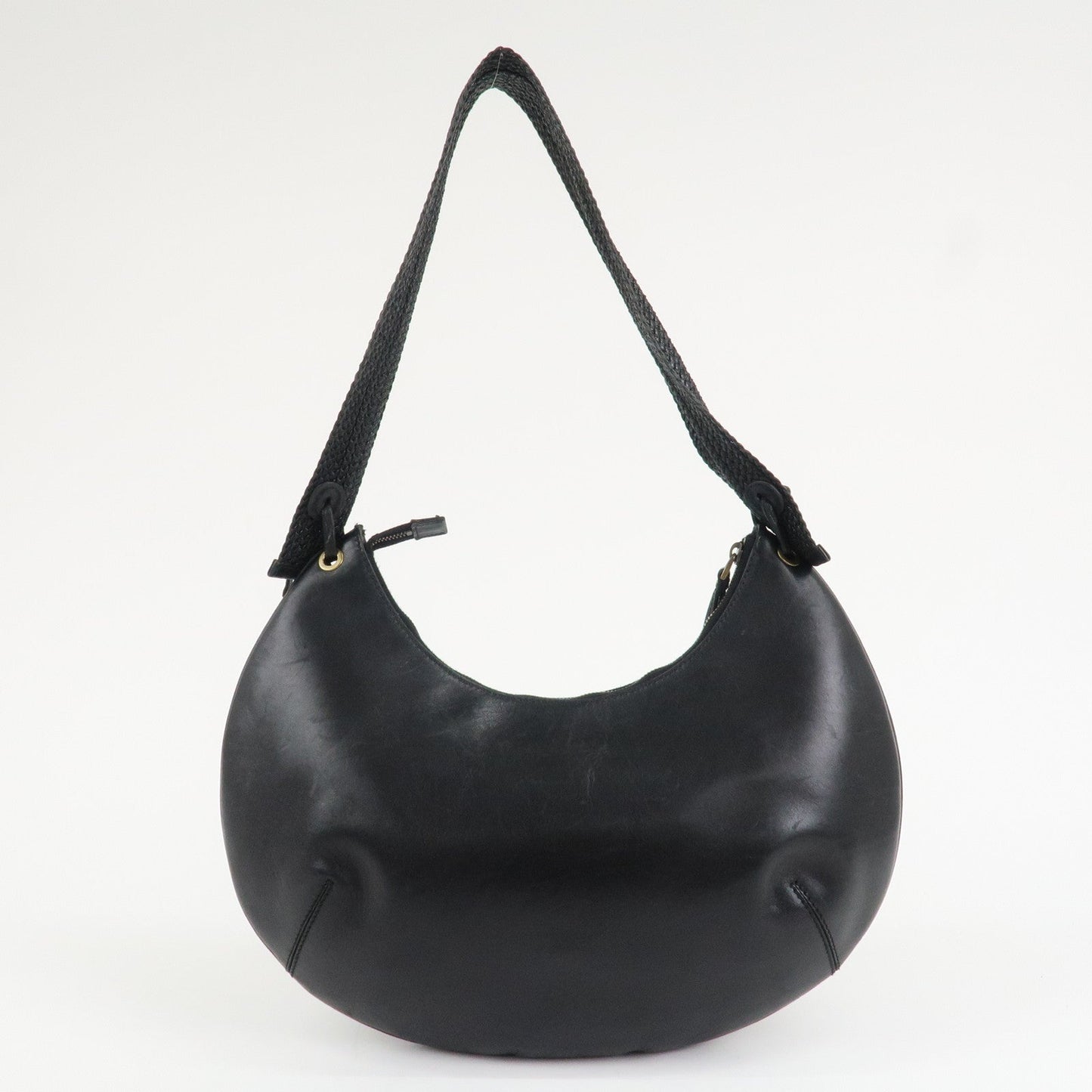 GUCCI Logo Leather Hobo Bag Shoulder Bag Hand Bag Black 204990  d