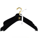 Chanel Black Velvet CC Coat Hangers- Set of 4