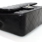 Chanel Black Lambskin Quilted Double Flap Jumbo Bag SHW