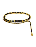 Chanel   93 Leather Woven Chain Link Belt sz 75