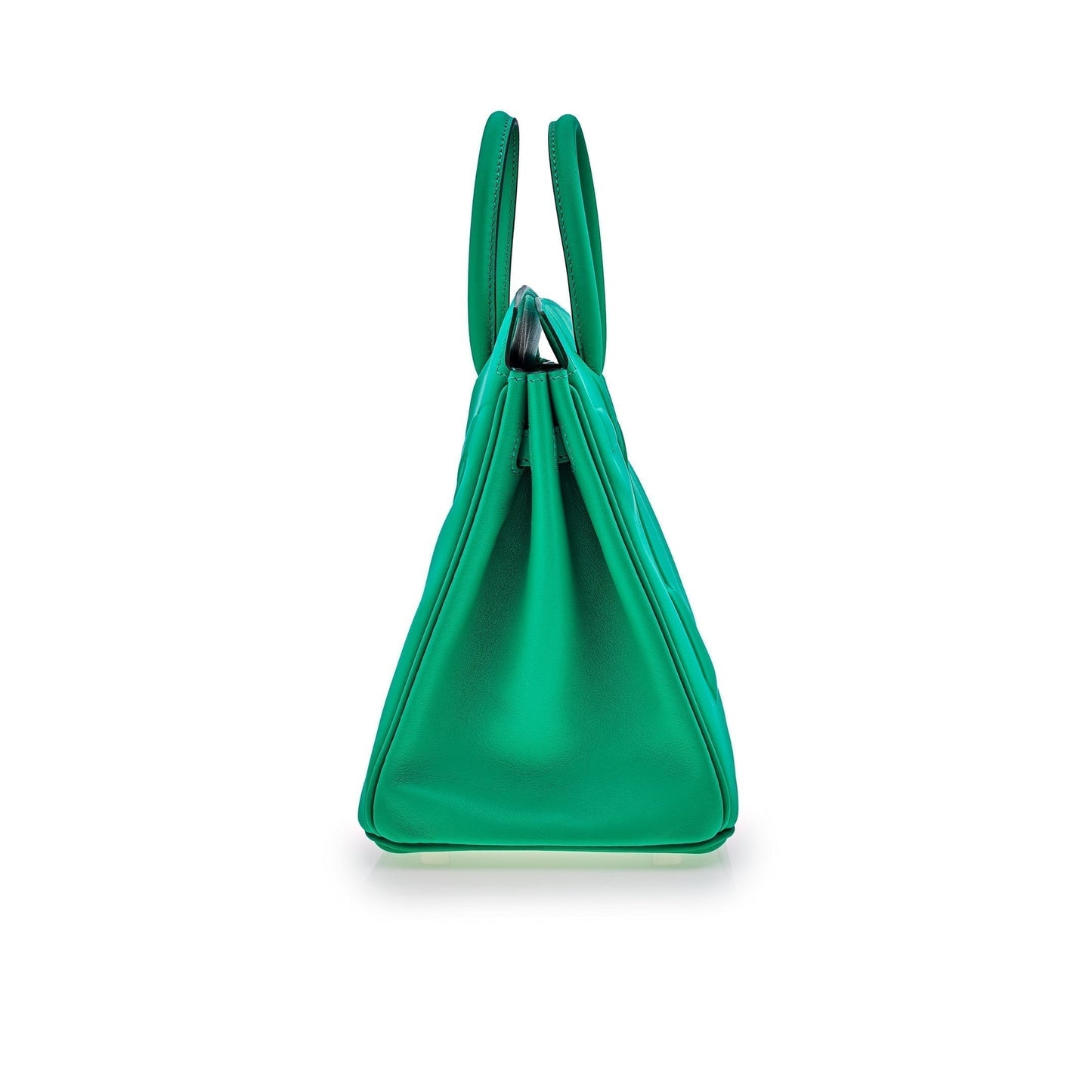 Luxury Hermes Birkin 25 Shadow Bag Menthe Swift Leather