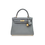 Hermes Kelly 25 Retourne Veau Togo 63 Vert Amande Gold Hardware
