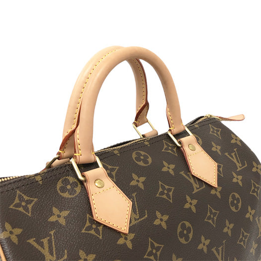 Louis Vuitton Speedy 30 Monogram Leather Handbag Boston