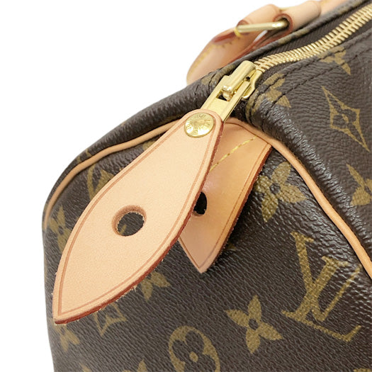Louis Vuitton Speedy 30 Monogram Leather Handbag Boston