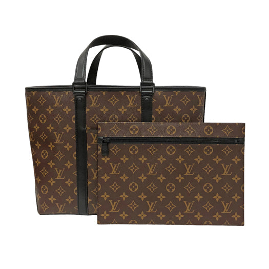 Louis Vuitton Weekend Tote PM Monogram Macassar Noir 2way Shoulder