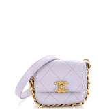 CHANEL Framing Chain Flap Bag Quilted Calfskin Mini