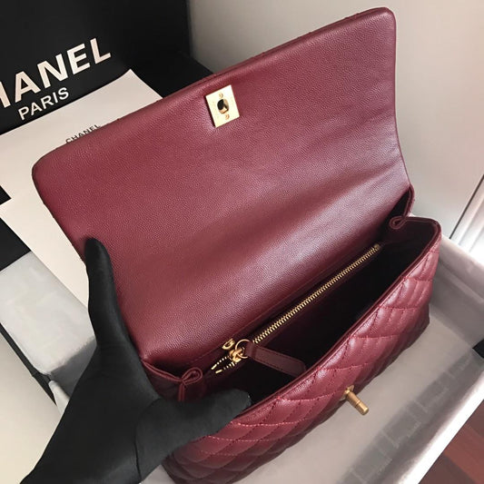 CHL - Handbag With Top Handle Dark Red For Women 11in/28cm