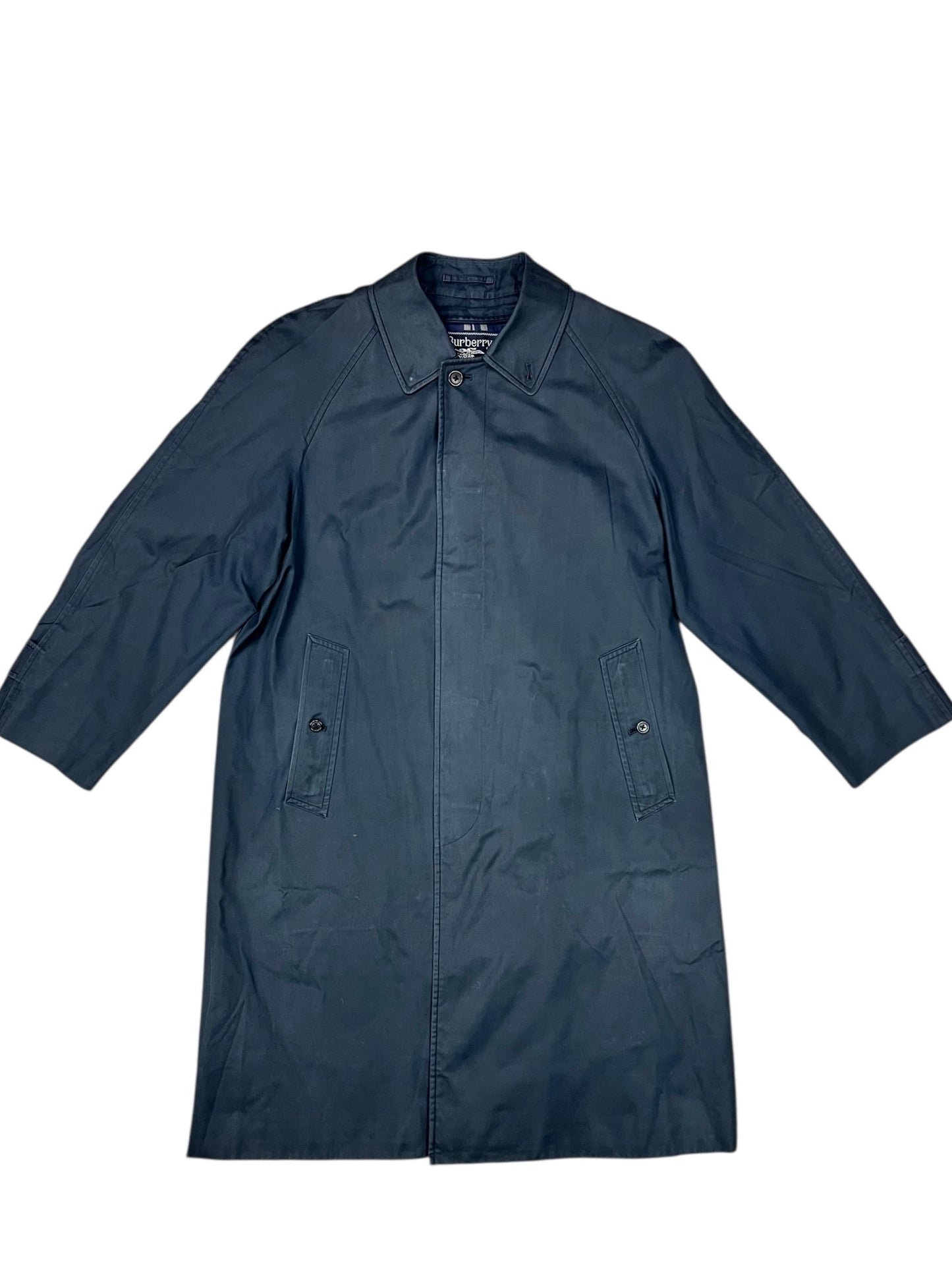 Burberry   Dark Navy Mid-Length Trench Coat