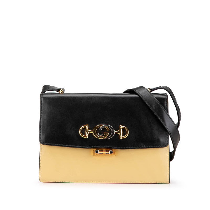 Gucci Zumi Horsebit Leather Shoulder Bag