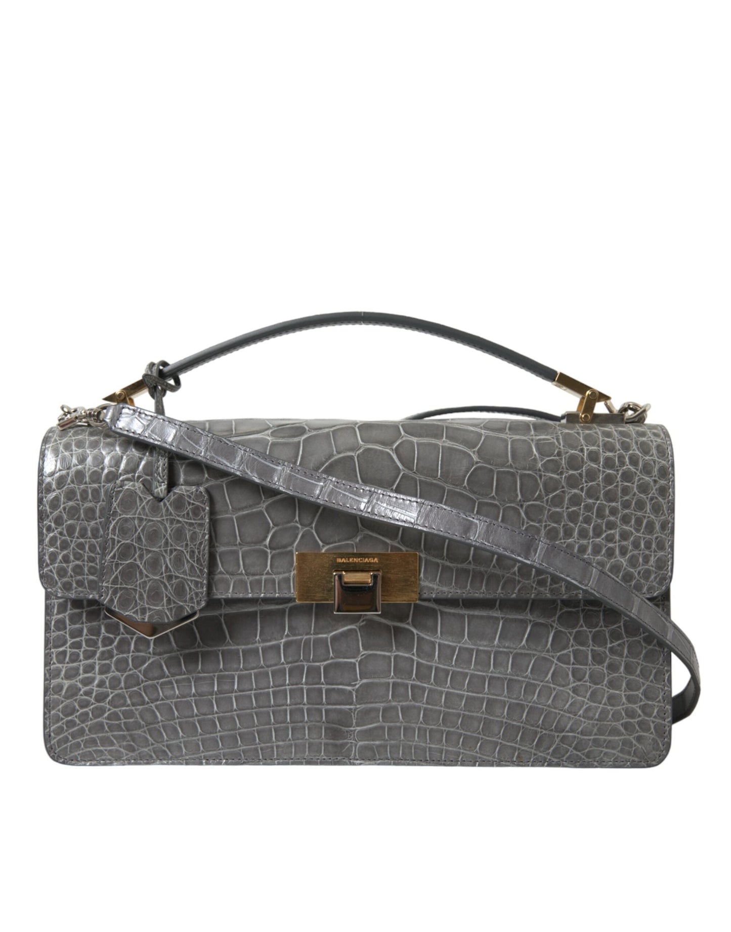Blnciaga Alligator Leather Medium Shoulder Women's Bag