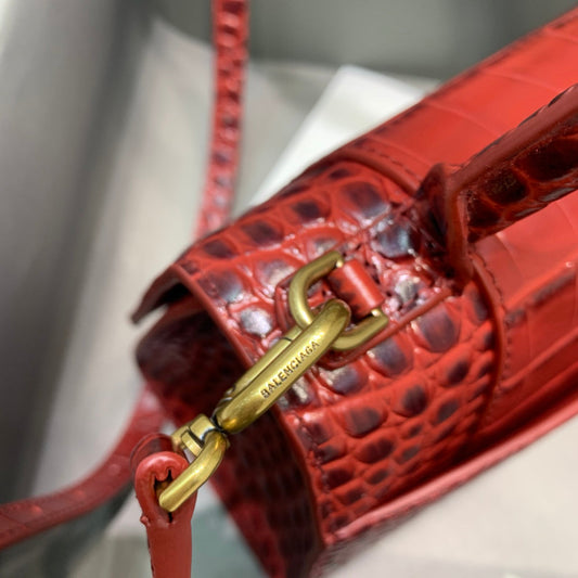 BLN-Ciaga Hourglass Small Handbag In Dark Red, For Women,  Bags 9in/23Amelia5935461LRGM6211