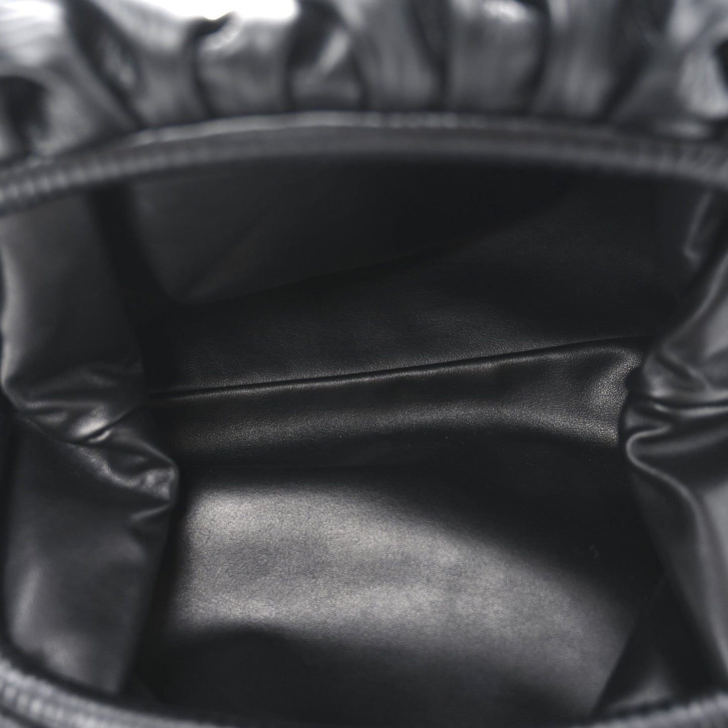 Bottega Veneta Bark Calfskin Embossed The Pouch Oversized Clutch Black