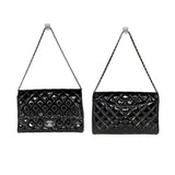 Chanel bag Black Patent Leather New Clutch With Chain CWC