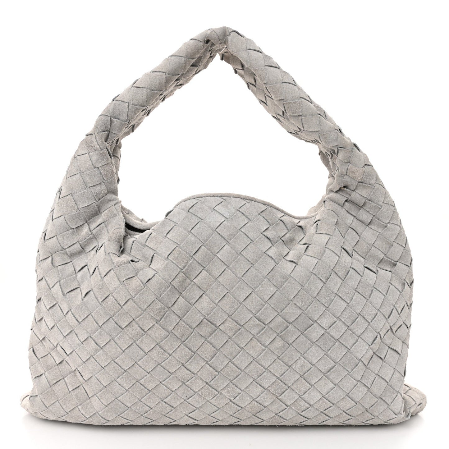 Bottega Veneta Suede Intrecciato Small Hop Sterling