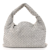 Bottega Veneta Suede Intrecciato Small Hop Sterling