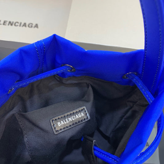 BLN-Ciaga Le Cagole Medium Bucket Bag In Blue, For Women,  Bags 11.8in/30Amelia