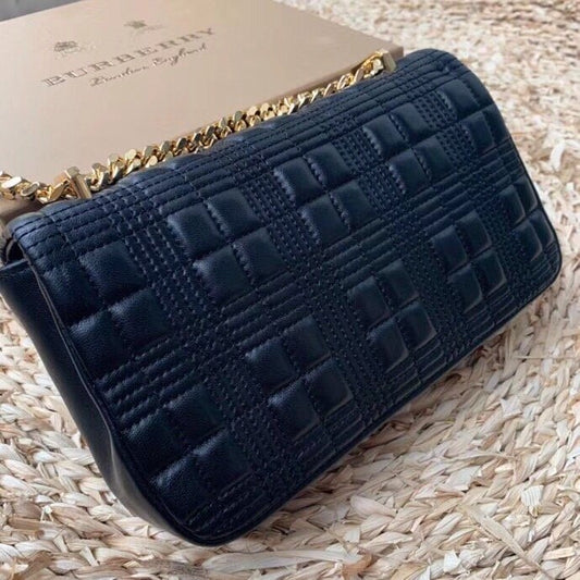 B-Berry - BB  Quilted Medium Lola Bag Monogram Black For Women, Bags 11in/28Amelia80217011