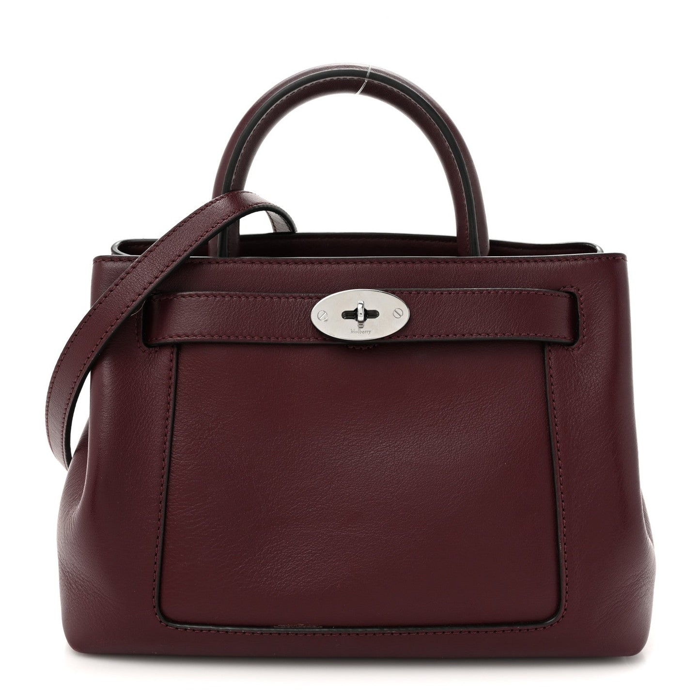 Mulberry Silky Calfskin Small Islington Black Cherry