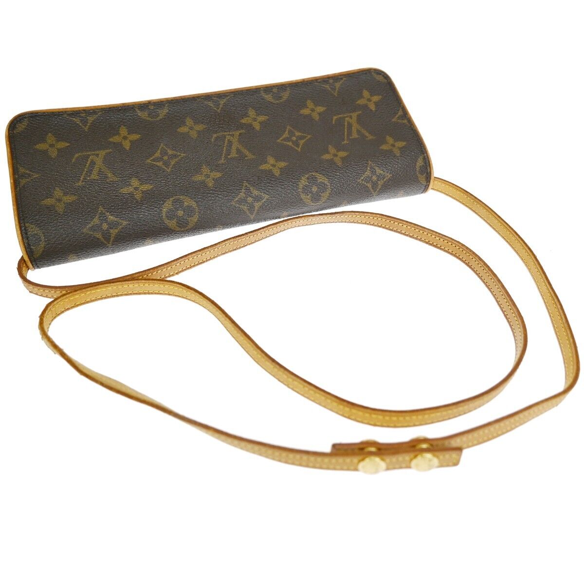 Louis Vuitton Pochette Twin Gm  Canvas Clutch Bag