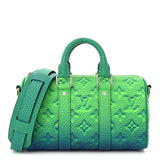 Louis Vuitton Taurillon Illusion Keepall XS Bleu Vert