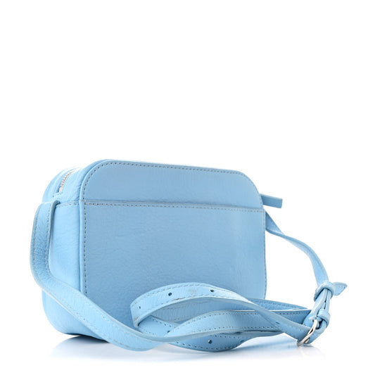 Balenciaga Calfskin XS Everyday Camera Bag Baby Blue Black