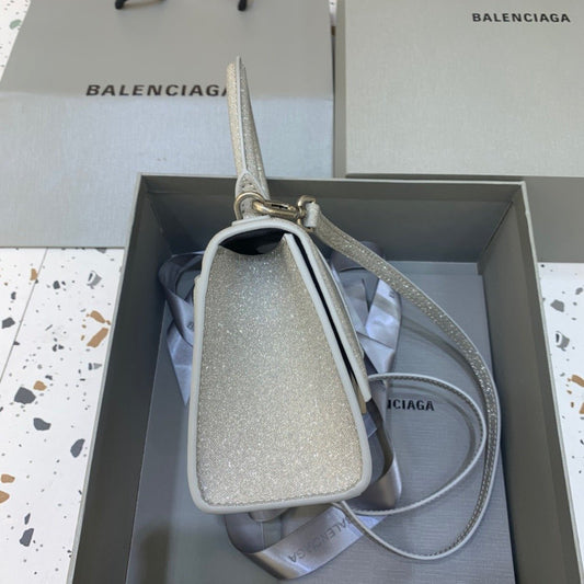 BLN-Ciaga Hourglass XS Handbag In Grey, For Women,  Bags 7.4in/19Amelia5928332102G1501