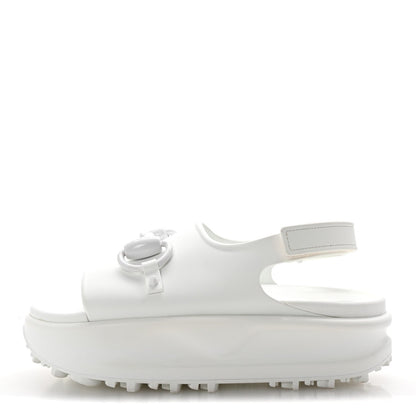 Amelia Soft Rubber Horsebit Touch Womens Strapped Sandals 37 Great White