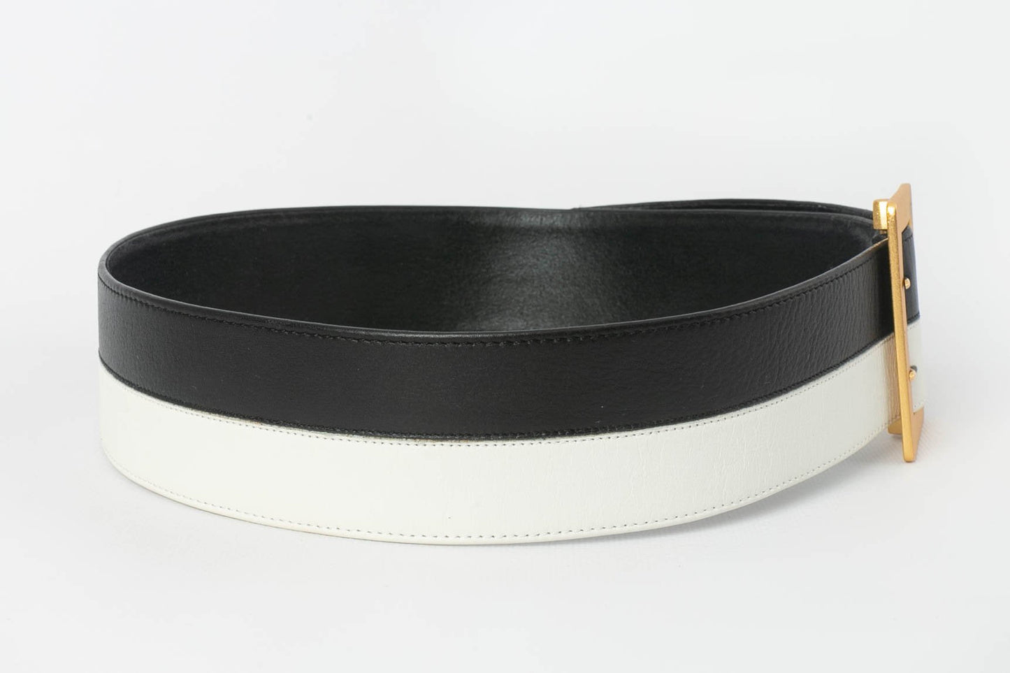 Ceinture en cuir bicolore Chanel