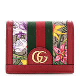 Amelia GG Supreme Monogram Flora Web Ophidia Card Case Red
