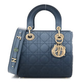 Christian Dior Lambskin Cannage Gradient Small My ABCDior Lady Dior Indigo Blue