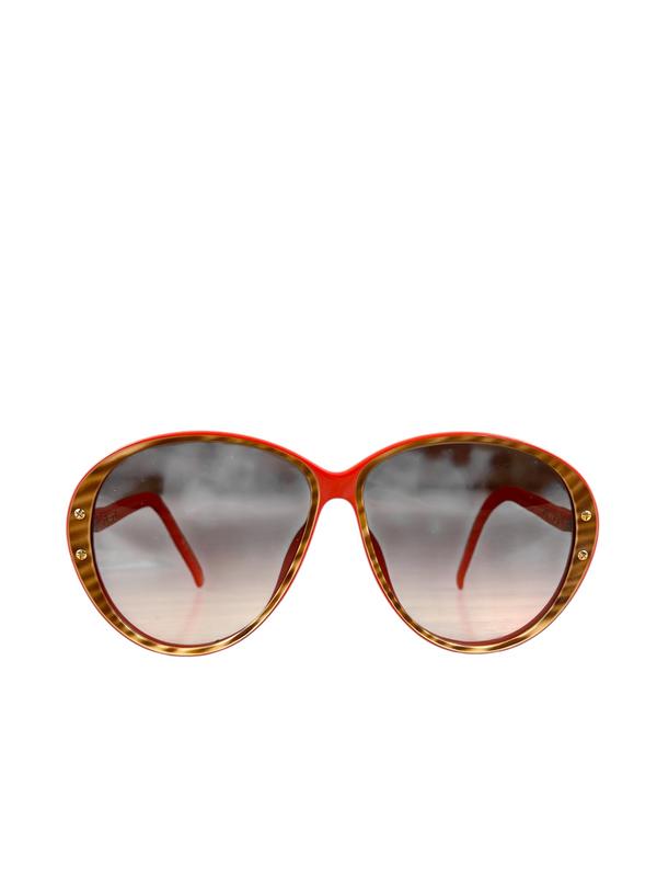 Dior Red Sunglasses With Brown Rim
