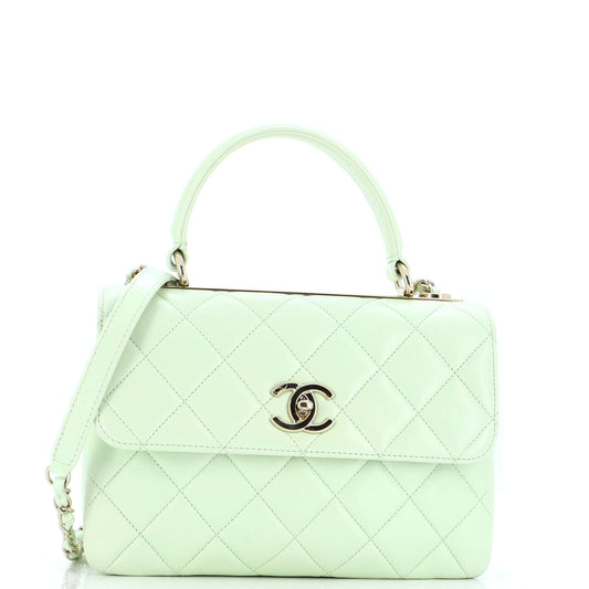 CHANEL Trendy CC Top Handle Bag Quilted Lambskin Small