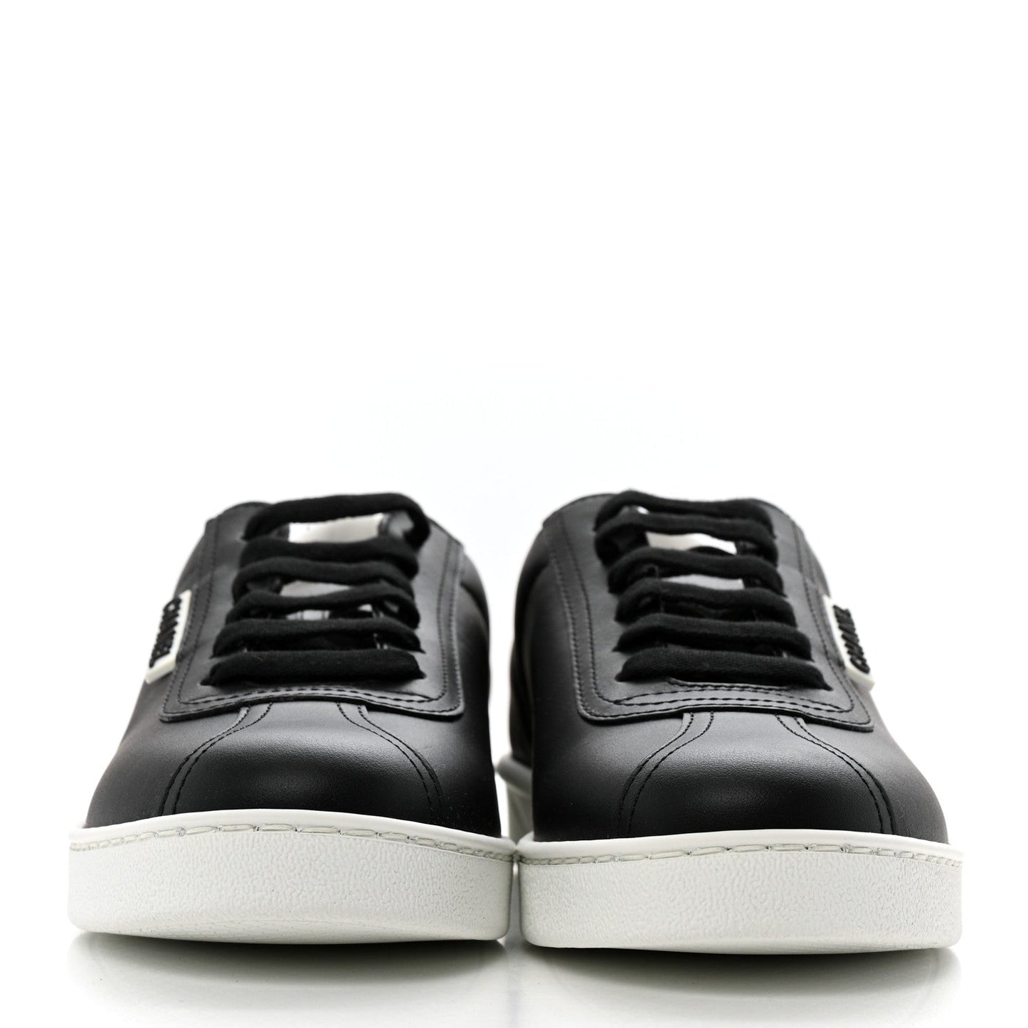 Amelia Calfskin CC Womens Sneakers 38 Black