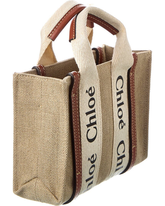 CHL - CC o? Woody Mini Canvas & Leather Tote