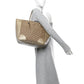 Amelia Monogram Medium Bree Zippered Tote Beige Golden Beige