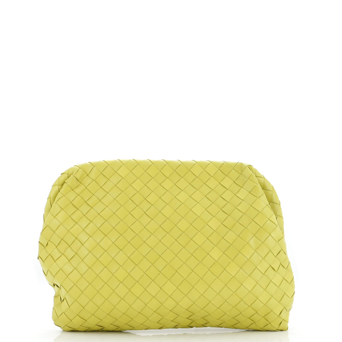 Frame Clutch Intrecciato Leather Large