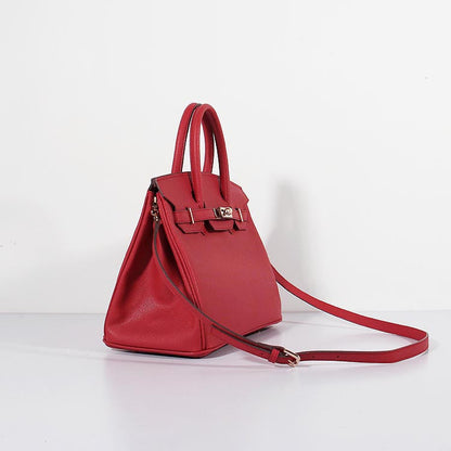 Luxury Hermes 30cm Birkin Bag Epsom Leather With Strap Red Gold
