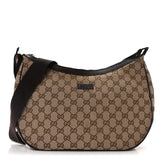 Amelia Monogram Medium Half Moon Hobo Dark Brown
