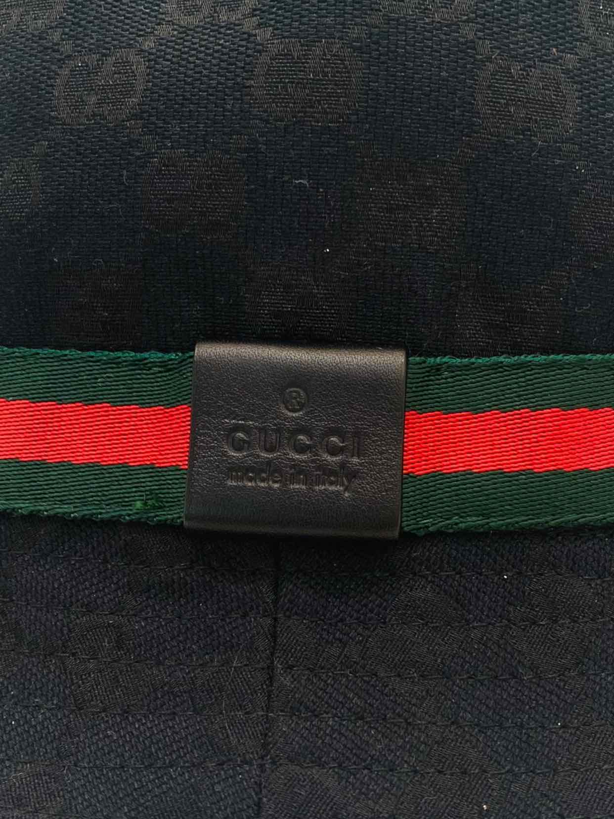 GUCCI Black GG Bucket Hat
