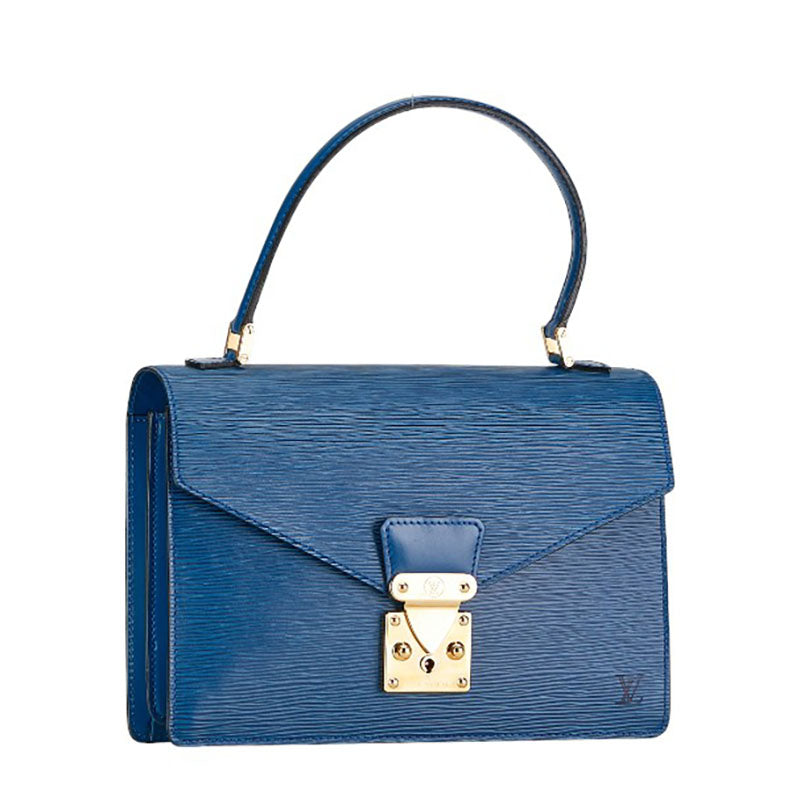 Louis Vuitton Epi Concorde Handbag M52135 Tread Blue Leather  Louis Vuitton