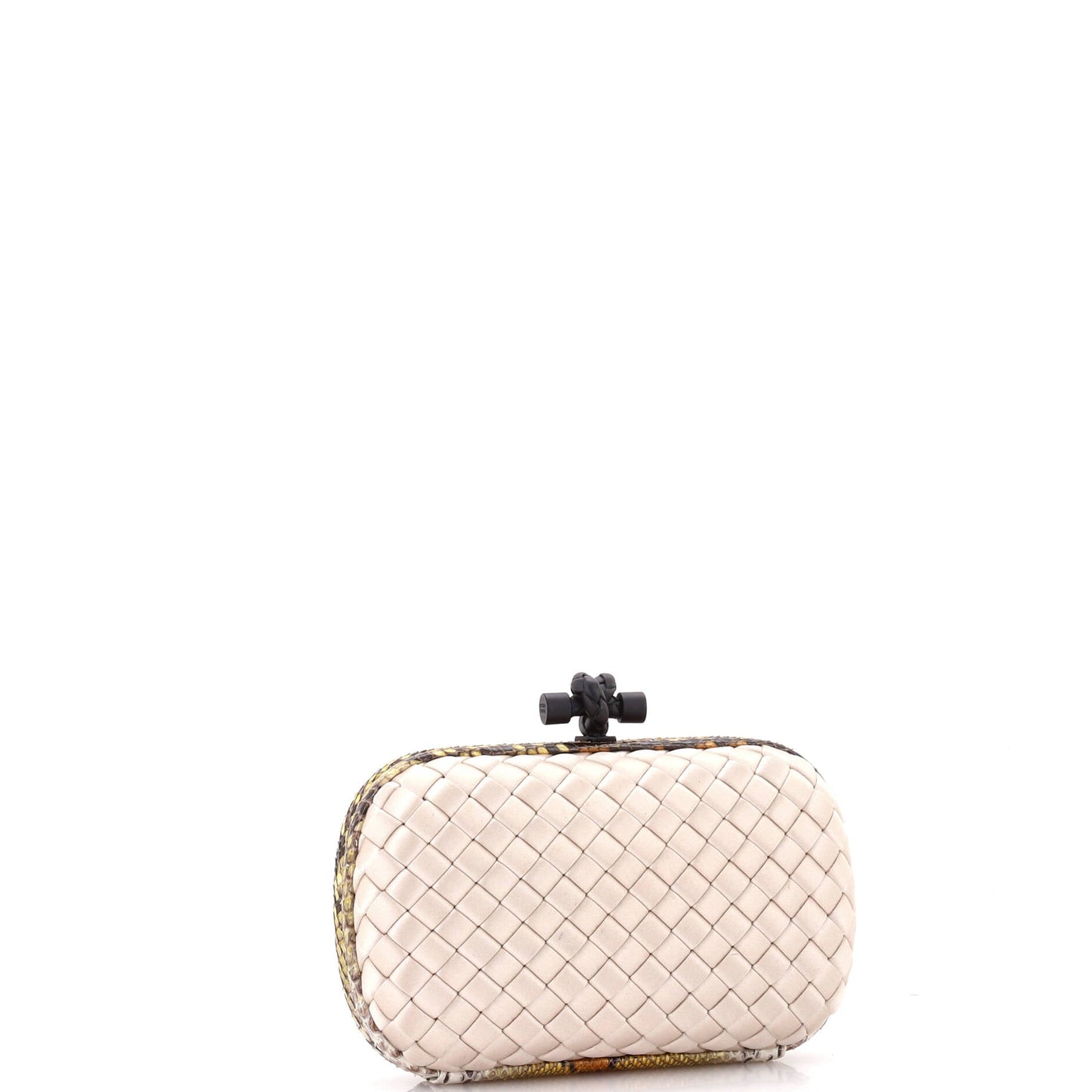 Box Knot Clutch Intrecciato Satin Small
