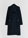 GUCCI Single Breasted Black Size US 6 Coat