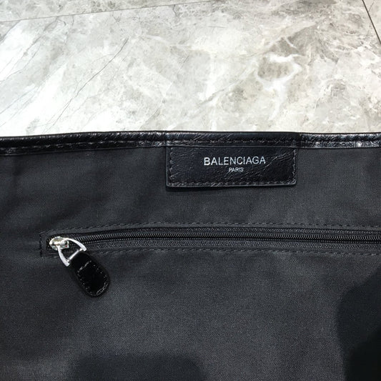 BLN-Ciaga Navy Medium Cabas Tote Bag In Black, For Women,  Bags 14.1in/36cm