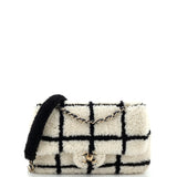 CHANEL CC Flap Bag Square Printed Shearling Large
