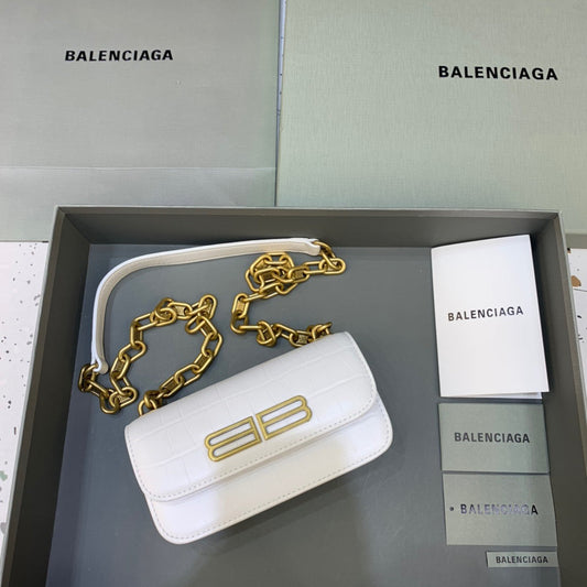 BLN-Ciaga Gossip Small On Chain Shoulder Bag White, For Women,  Bags 7.4in/19cm