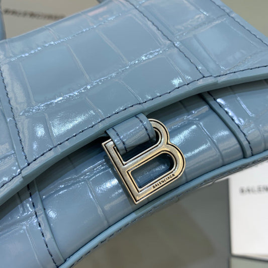 BLN-Ciaga Hourglass Mini Handbag With Chain In Blue, For Women,  Bags 4.7in/12cm
