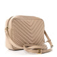 Saint Laurent Calfskin Matelasse Monogram Lou Camera Bag Dark Beige